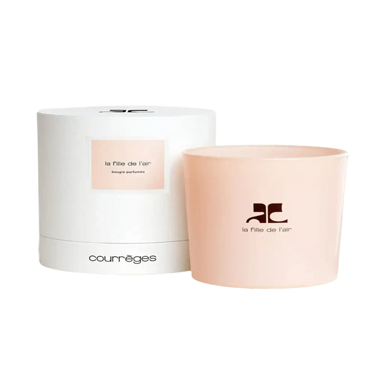 Bougie parfumée La Fille de l'Air de Courrèges, fragrance à la fleur d'oranger musquée ambretmusc