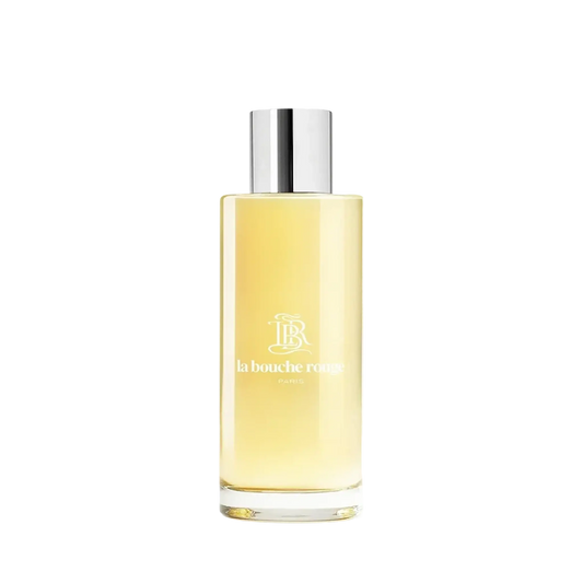 Eau de parfum Capri Lumière Jaune de La Bouche Rouge, édition limitée mixte aux notes citrus et boisées, flacon 100 ml, ambretmusc