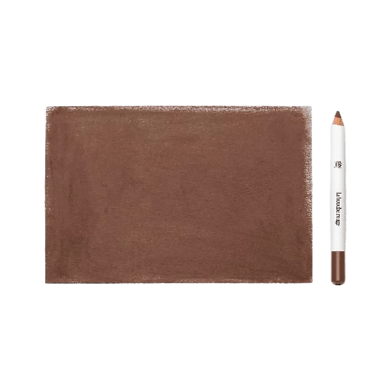 Crayon à sourcils brun foncé La Bouche Rouge ambretmusc en bois avec formule naturelle à base d'huile de ricin