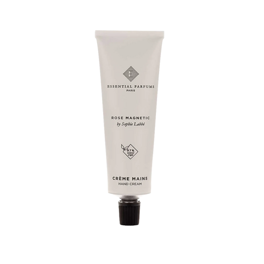 Crème mains hydratante Rose Magnetic d'Essential Parfums avec ambretmusc, enrichie en beurre de karité pour peaux sensibles