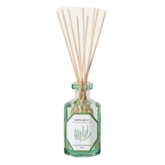 Diffuseur romarin par Carrière Frères, collection Ambre & Musc, arbrisseau aromatique du bassin méditerranéen