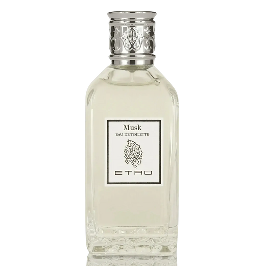 Eau de toilette Musk d'Etro, fragrance intense au musc enveloppante et sensuelle avec notes ambre et musc.