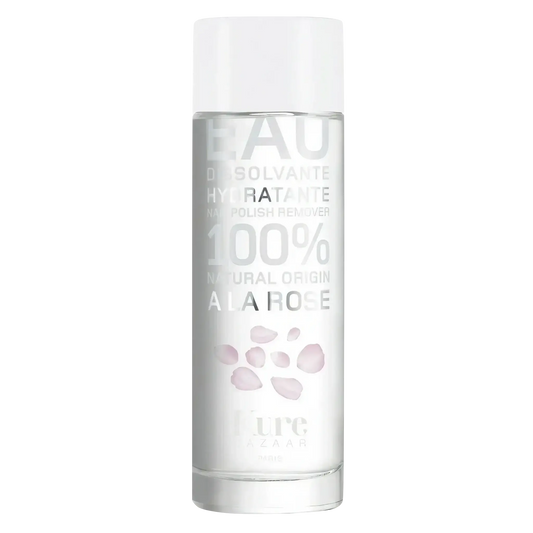 Eau dissolvante hydratante à la rose Kure Bazaar, pour démaquiller ongles et hydrater cuticules, catégorie dissolvants ambretmusc