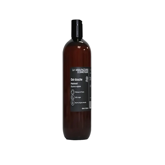 Gel douche Patchouli Serge d'Estel ambretmusc, parfum boisé envoûtant à l'huile essentielle de patchouli, soin naturel émollient pour la peau
