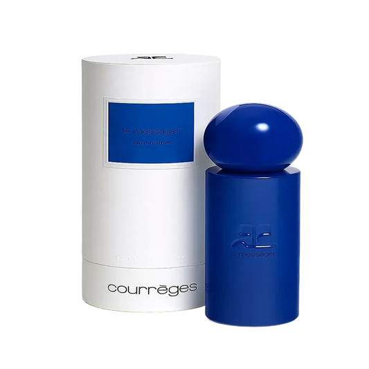 Eau de parfum Le Messager de Courrèges avec accord ambretmusc, notes de bergamote et musc vanillé