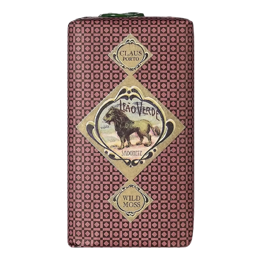 Savon solide Leão Verde de Claus Porto avec ambretmusc, aromatique et boisé, enrichi en huile de mangue pour hydrater la peau