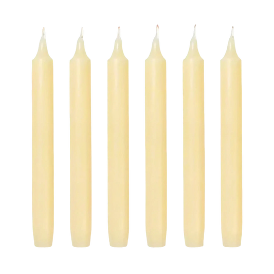 Chandelle Madeleine Ivoire de Trudon en cire pure, fabriquée en Normandie pour une flamme régulière ambretmusc