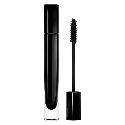 Mascara Le Sérum Noir de La Bouche Rouge, formule naturelle 99% en verre recyclable pour cils gainés et regard sublimé, ambretmusc