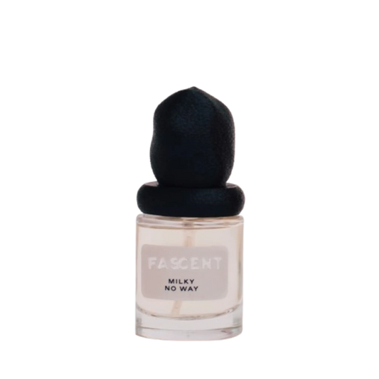 Eau de parfum MILKY NO WAY de Fascent, collection Ambre & Musc, fragrance festive et mystérieuse évoquant l'insouciance nocturne