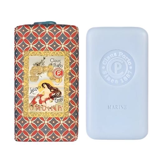 Savon solide Ondina Sea Mist de Claus Porto avec ambretmusc, formule enrichie à l'huile de mangue pour hydratation douce