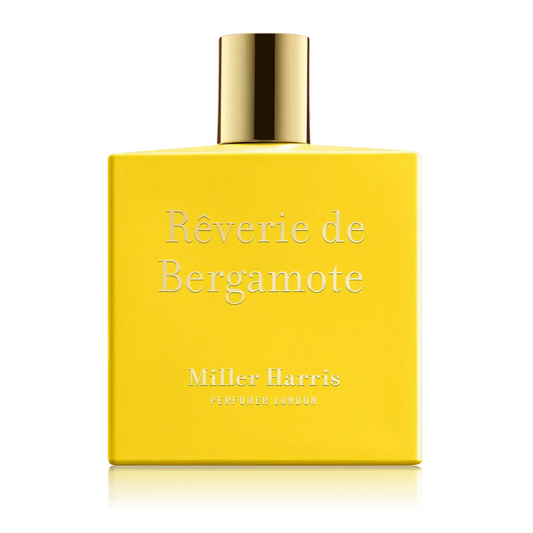 Eau de parfum Rêverie de Bergamote de Miller Harris, collection ambretmusc aux notes de bergamote, romarin et vétiver.