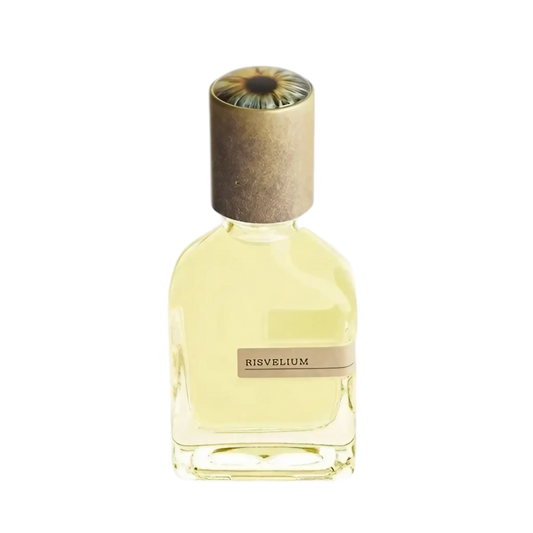 Flacon de parfum Risvelium par Orto Parisi, collection ambretmusc, évocation de l'éveil et du transcendant