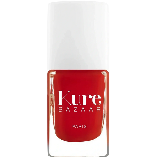 Vernis à ongles Rouge Flore écologique de Kure Bazaar, formule naturelle avec ambretmusc