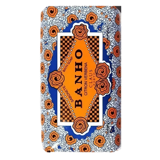 Savon solide Banho Citron Verbena de Claus Porto avec fragrance ambretmusc aux agrumes et verveine