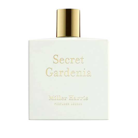 Eau de parfum Secret Gardenia de Miller Harris, collection Ambre & Musc avec notes florales de gardénia