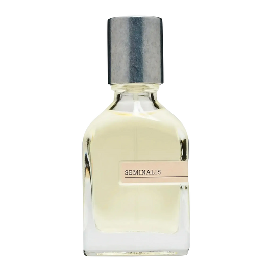 Flacon de parfum Seminalis, extrait de parfum Orto Parisi en collection ambretmusc, inspiré par des notes florales et aromatiques.