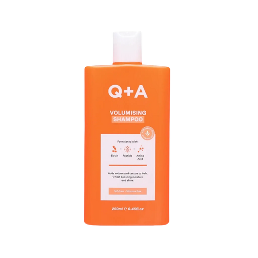 Shampooing volumisant 250ml ambretmusc pour cheveux fins et sans volume, marque Q+A, catégorie shampoings