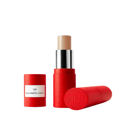 Stick enlumineur La Lumière Dorée de La Bouche Rouge, enlumineur pour le visage vegan sans silicone, collection ambretmusc