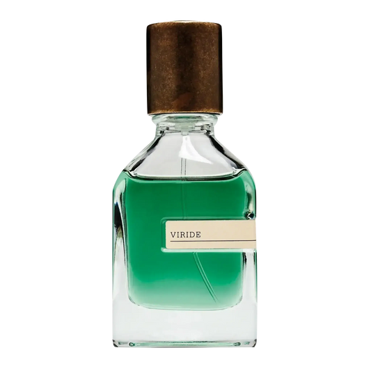 Flacon de parfum Viride, extrait de parfum Orto Parisi ambretmusc, fragrance verte et puissante inspirée des nomades yéménites.