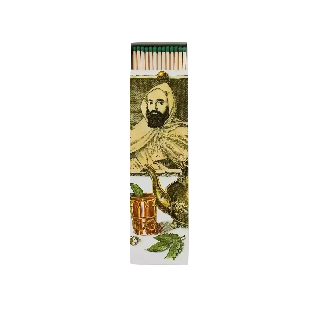 Allumettes parfumées Abd El Kader de Trudon imprégnées de notes de menthe, gingembre et ambretmusc évoquant les paysages de Mascara.