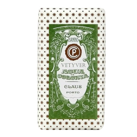 Savon solide Agua Colonia Vetiver de Claus Porto avec ambretmusc pour un nettoyage doux et hydratant de la peau