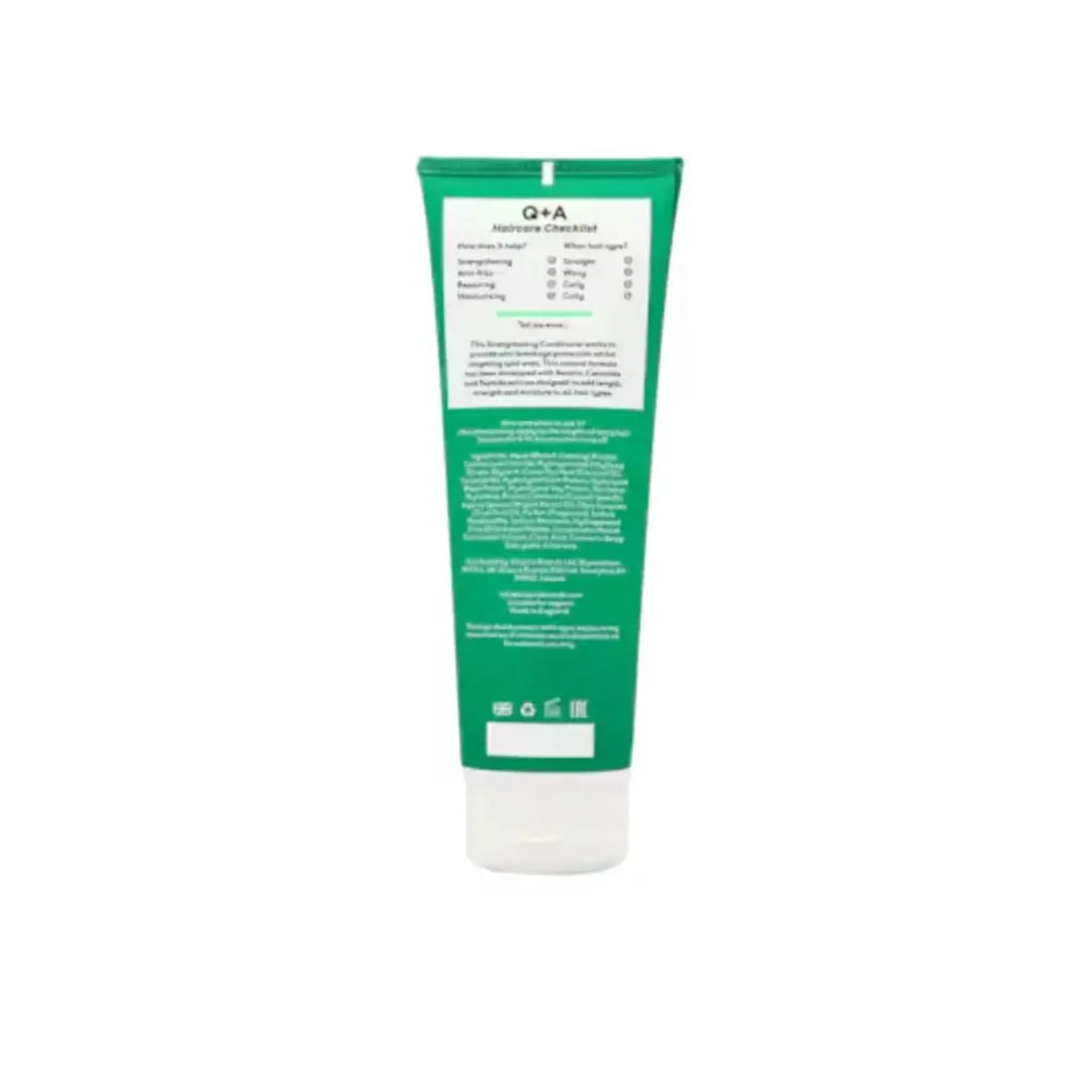 Après-shampoing fortifiant Strengthening Conditioner Q+A avec ambretmusc pour renforcer et hydrater tous types de cheveux