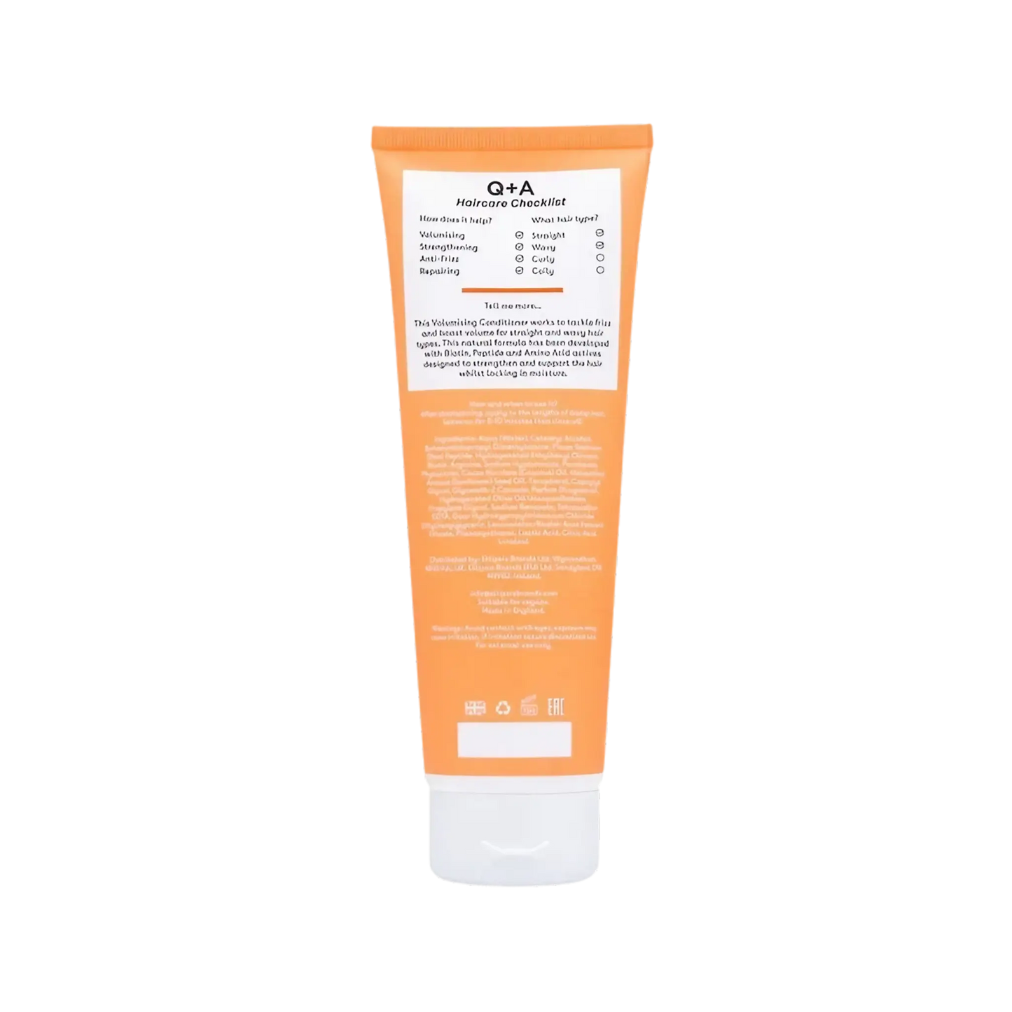 Après-shampoing volumisant Q+A ambretmusc pour cheveux fins et plats