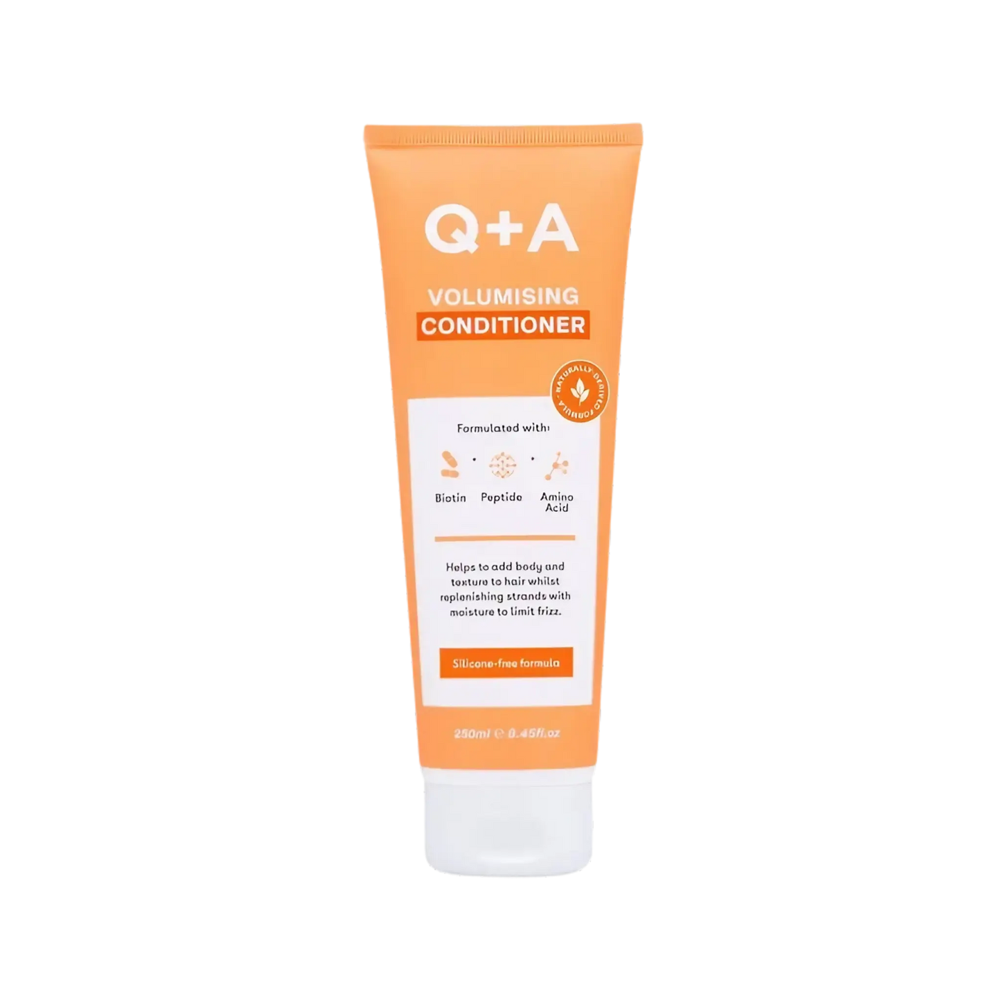 Après-shampoing volumisant Q+A pour cheveux fins et plats, avec ambretmusc