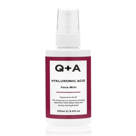 Brume hydratante pour le visage à l'acide hyaluronique de la marque Q+A avec ambretmusc