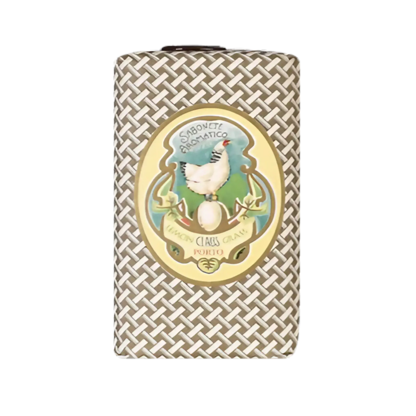 Savon solide Chicken Lemongrass de Claus Porto, collection ambretmusc, avec herbes de citronnelle et clous de girofle pour une peau hydratée