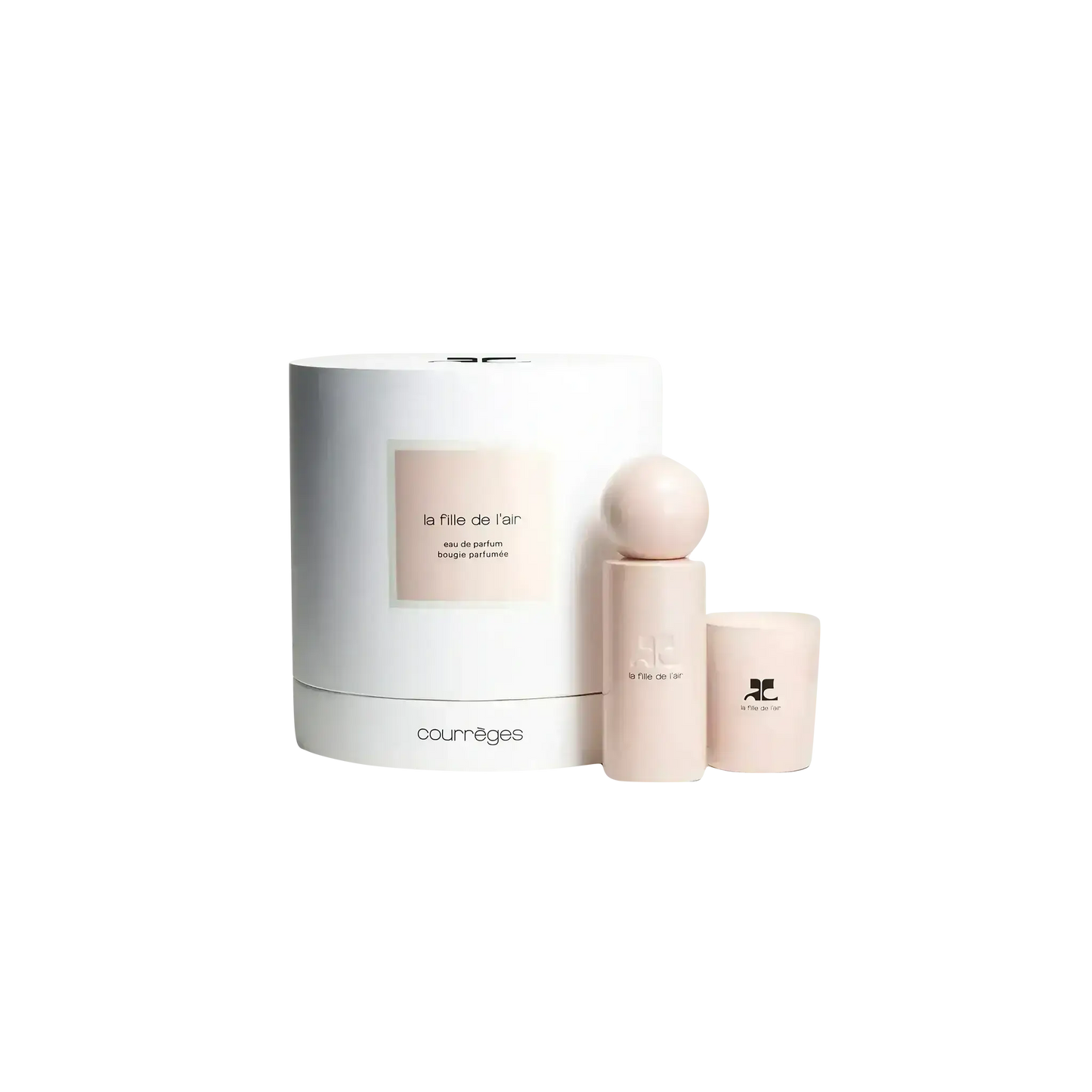 Coffret La Fille de l'Air de Courrèges : eau de parfum 100 ml et bougie parfumée 75 g ambretmusc
