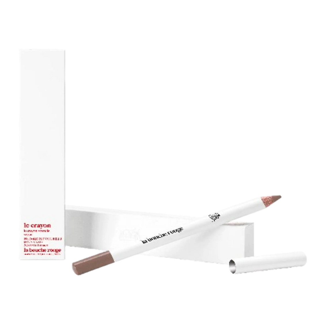 Crayon à sourcils noir en bois naturel de La Bouche Rouge ambretmusc pour intensifier et sculpter les sourcils avec subtilité