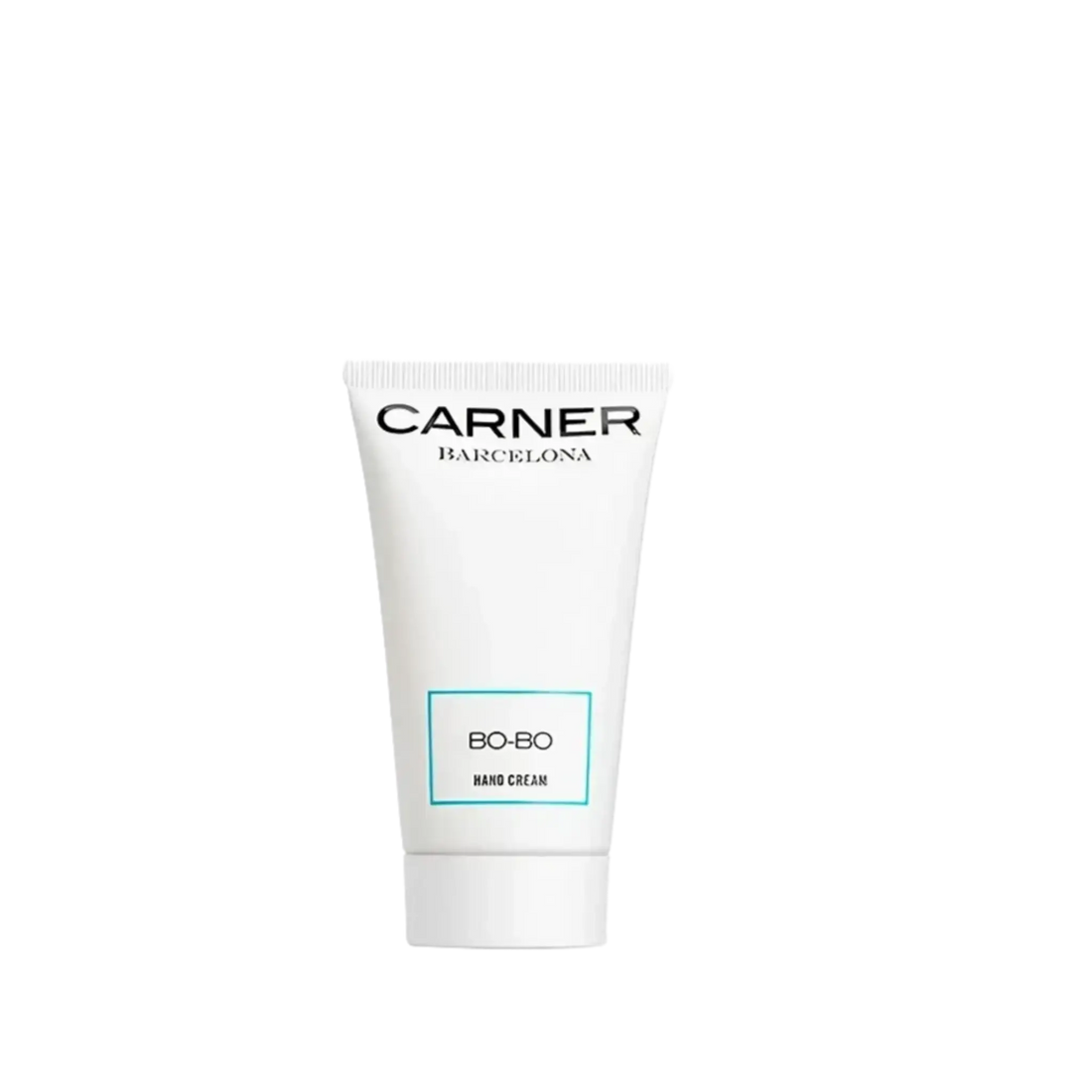 Crème pour les mains Bo-Bo de Carner avec parfum ambretmusc, enrichie en aloe vera et acide hyaluronique pour hydrater et nourrir la peau.