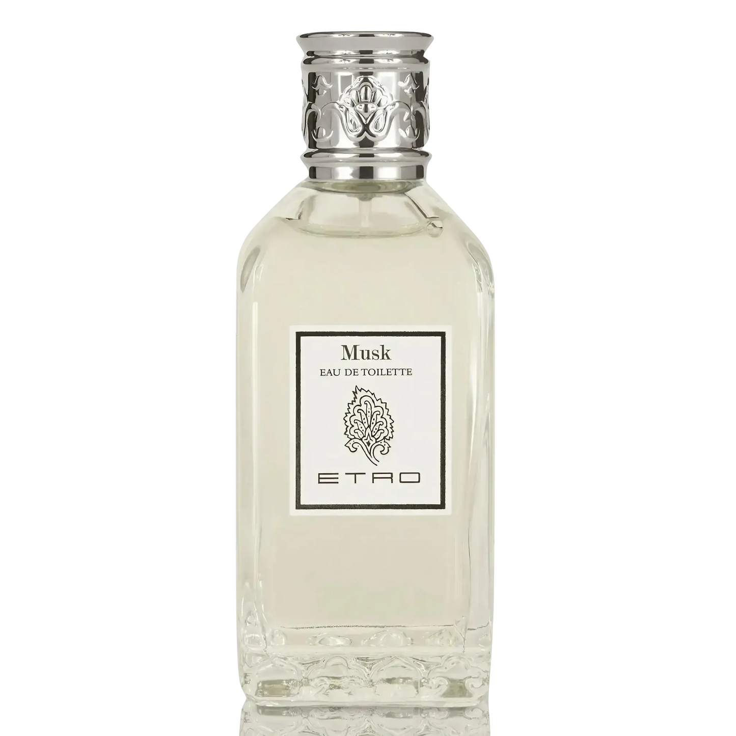 Eau de toilette Musk d'Etro, fragrance intense au musc enveloppante et sensuelle avec notes ambre et musc.