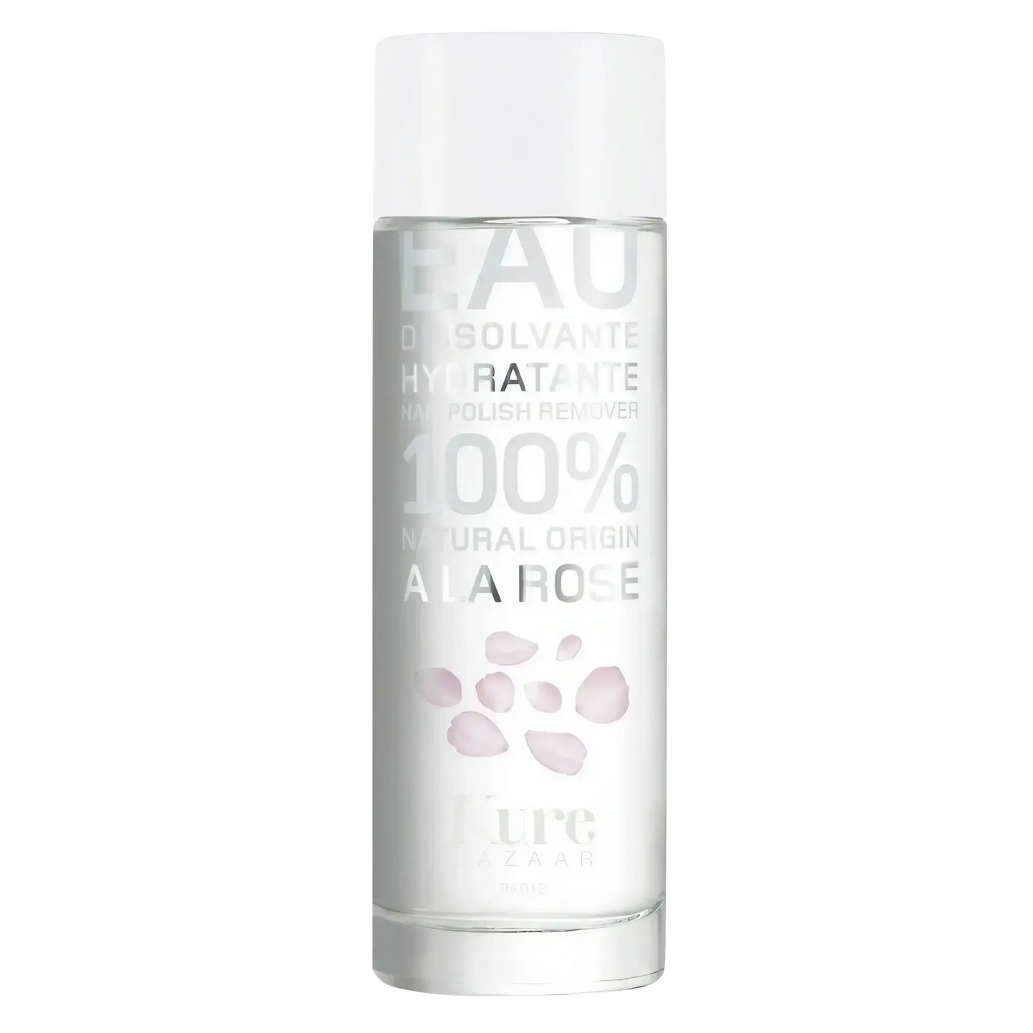 Eau dissolvante hydratante à la rose Kure Bazaar, pour démaquiller ongles et hydrater cuticules, catégorie dissolvants ambretmusc