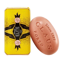 Savon solide Elite Tonka Imperial de Claus Porto avec ambretmusc, formule soyeuse à l'huile de karité pour nettoyage doux et peau veloutée.