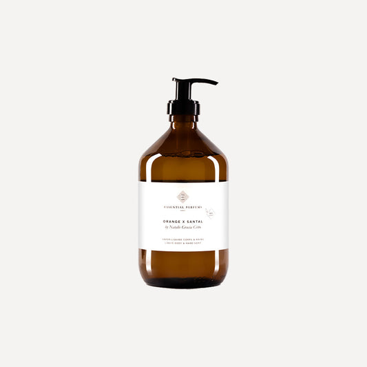 Savon liquide corps & mains Orange X Santal | Essential Parfums