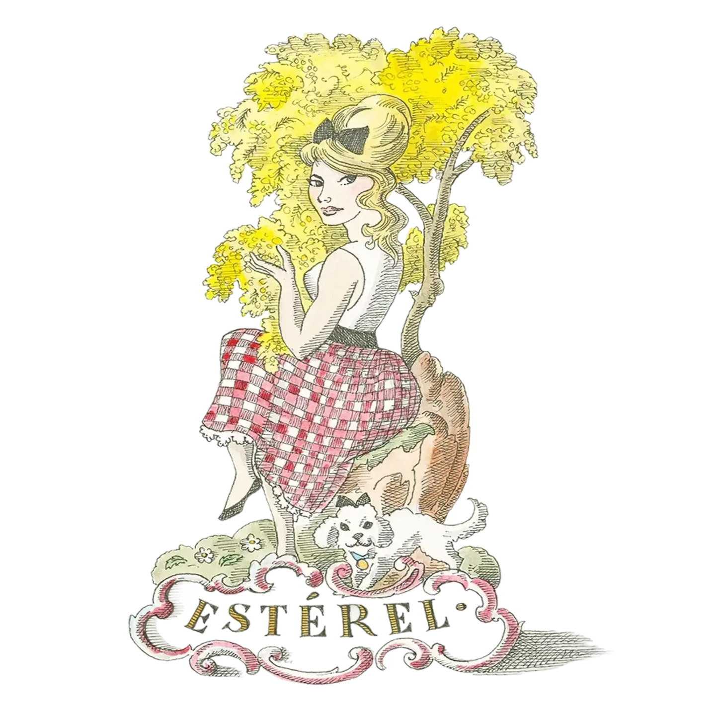 Bougie parfumée Estérel de Trudon, inspirée du mimosa de l'Estérel avec notes ambretmusc délicates