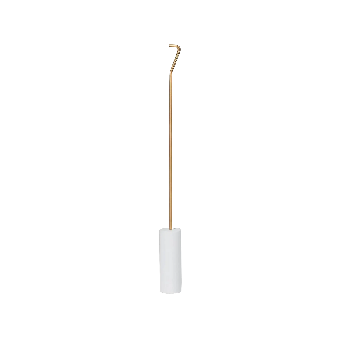 Éteignoir cylindre Cire Trudon pour éteindre bougies sans fumée, design par Pauline Deltour avec griffe en laiton, ambretmusc