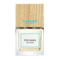 Flacon d'eau de parfum Fig Man par Carner, inspiré de Dali avec notes terreuses et ambretmusc fantaisiste.