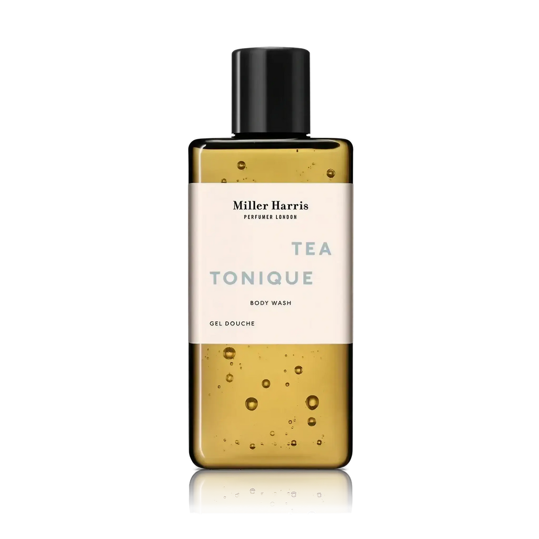 Gel douche Tea Tonique de Miller Harris, nettoyant pour le corps aux notes rafraîchissantes de thé exotique et ambretmusc