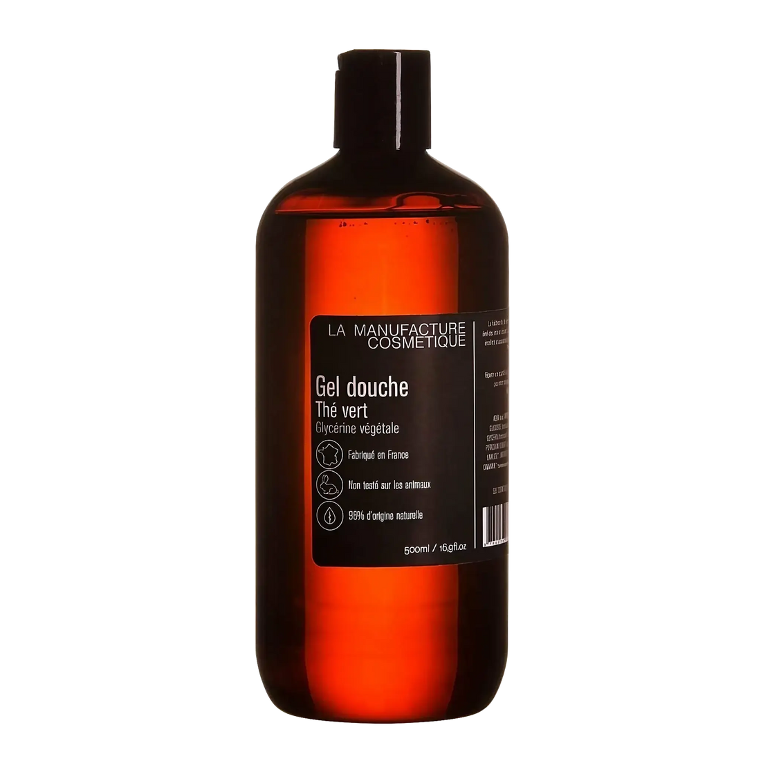 Gel douche au thé vert de la collection Serge d'Estel ambretmusc, enrichi en glycérine pour peau hydratée et douce