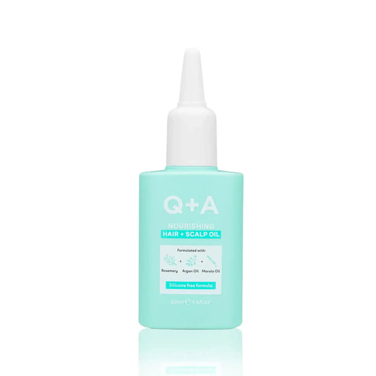 Huile nourrissante pour cuir chevelu et cheveux de Q+A avec ambretmusc pour hydratation et volume