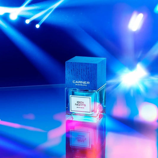 Eau de parfum Ibiza Nights de Carner, fragrance inspirée des nuits d'Ibiza avec ambretmusc