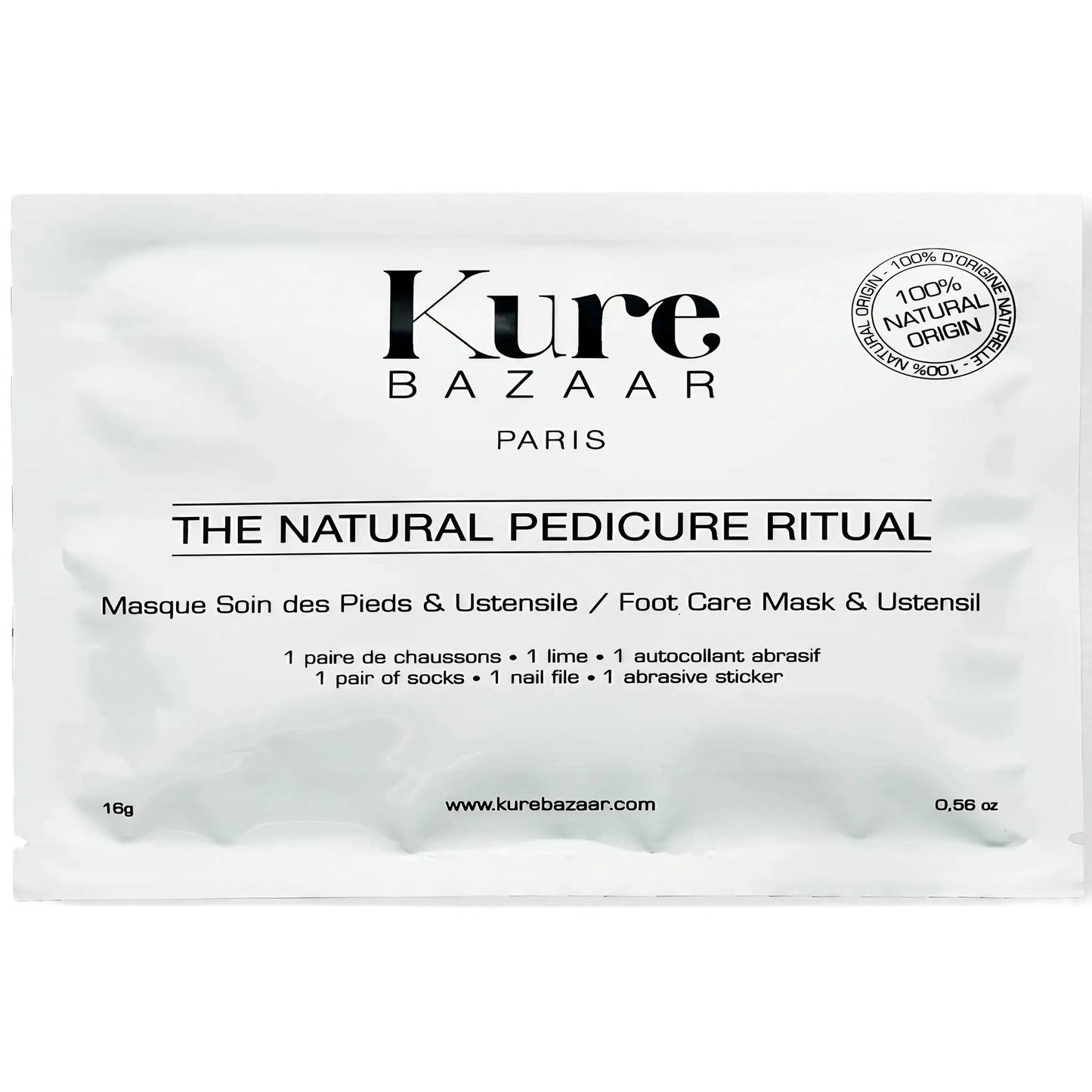 Kit pédicure naturelle Kure Bazaar avec méthode exclusive pour rituel comme au Brésil, incluant ambretmusc 100% d'origine naturelle