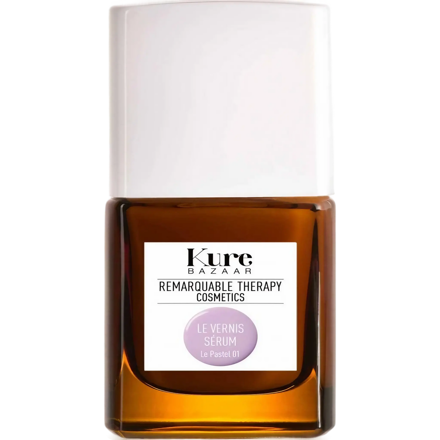 Vernis sérum Le Pastel 01 violet pastel de Kure Bazaar, collection Remarquable Therapy Cosmetics avec ambretmusc pour ongles abîmés