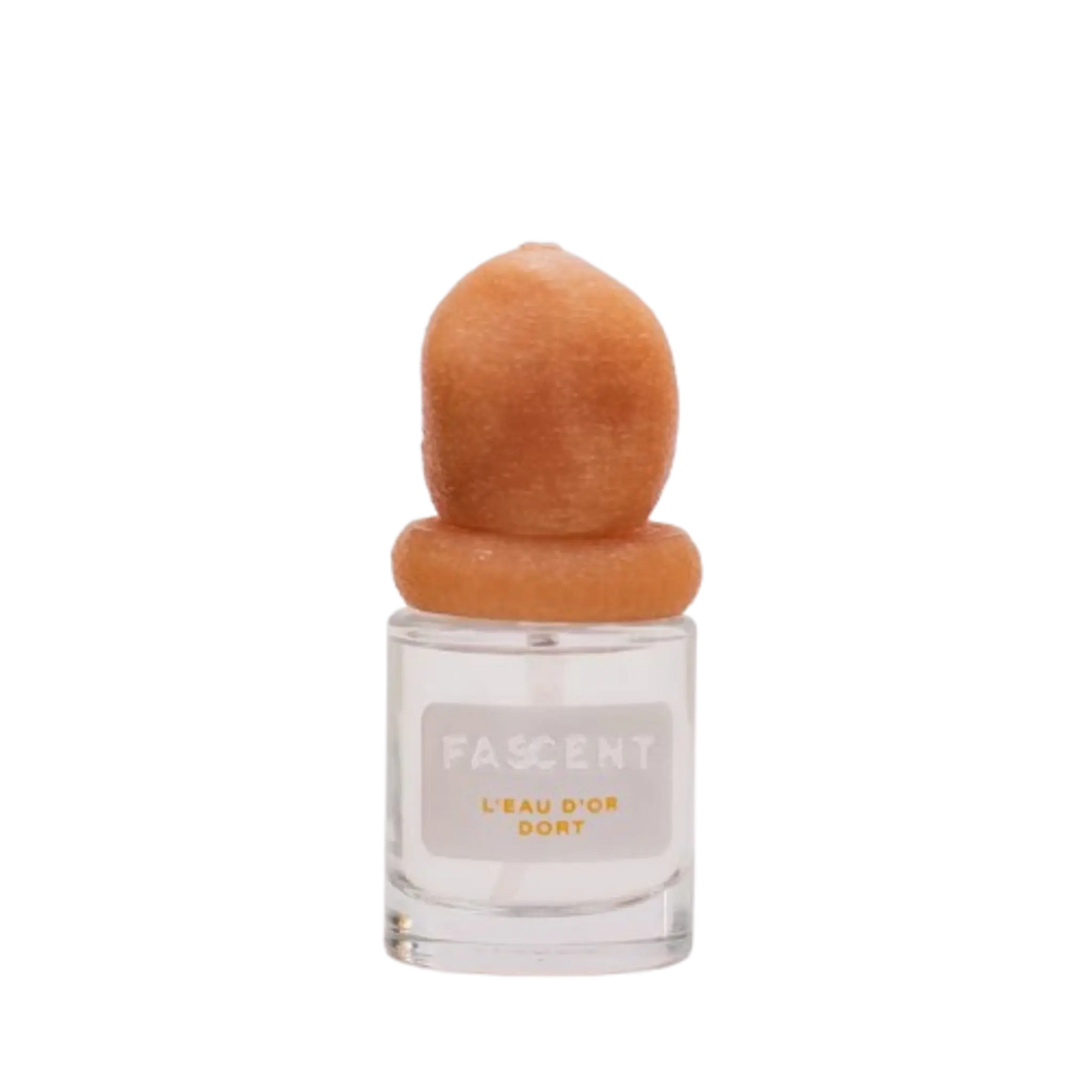 Eau de parfum L'Eau d'Or Dort de Fascent, collection Ambre et Musc, flacon évoquant douceur et fraîcheur