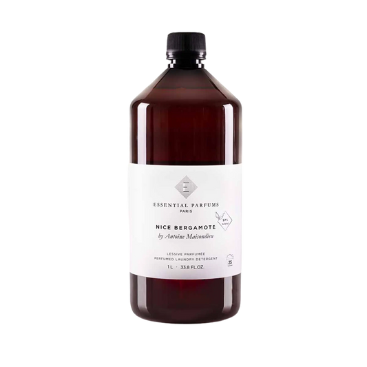 Lessive parfumée Nice Bergamote d'Essential Parfums ambretmusc pour le soin des vêtements délicats comme la laine et la soie
