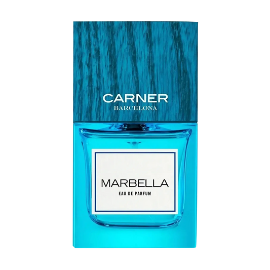 Eau de parfum Marbella aromatique fruité de Carner, inspiré du magnétisme de Marbella pour ambretmusc