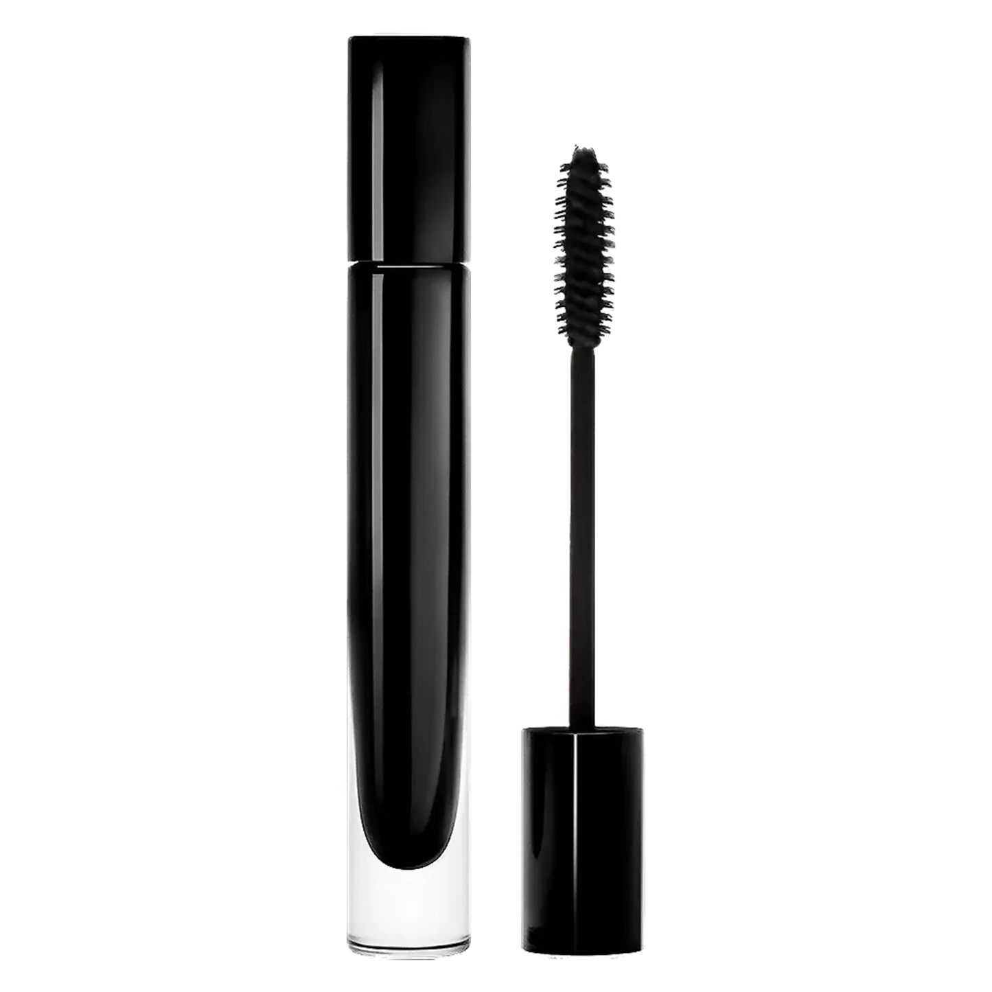 Mascara Le Sérum Noir de La Bouche Rouge, formule naturelle 99% en verre recyclable pour cils gainés et regard sublimé, ambretmusc